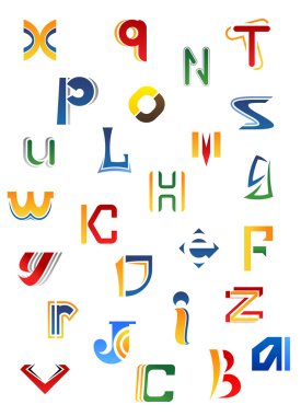 Set of decorative letters clipart