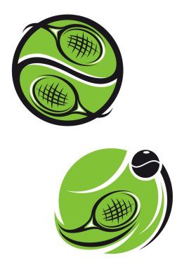 Tennis emblems clipart