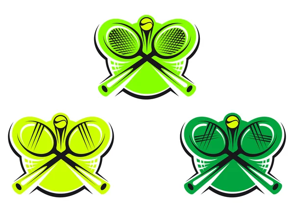 Icone e simboli del tennis — Vettoriale Stock