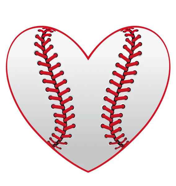 Baseball serca — Wektor stockowy