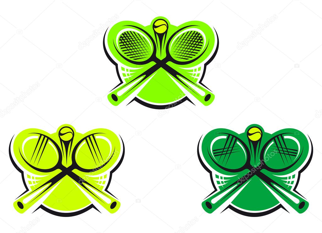 Tennis icons and symbols