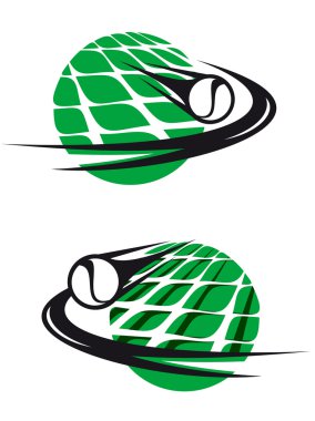 Tennis sports elements clipart