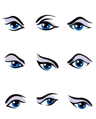 Human eyes set clipart