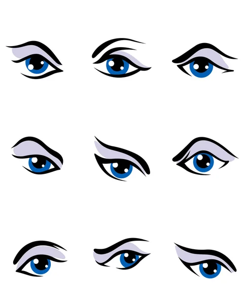 stock vector Human eyes set