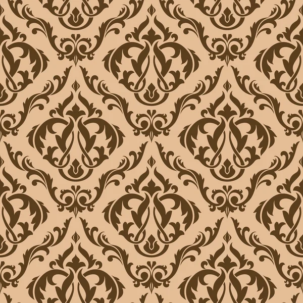 幾何学模様茶色のシームレスなパターン — ストックベクタ