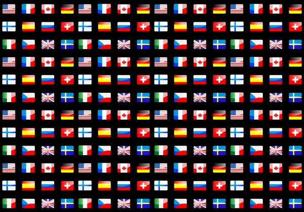 Naadloze achtergrond met nationale vlaggen — Stockvector