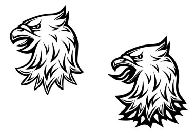 Head of heraldic eagle clipart