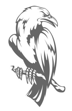 Dark raven clipart