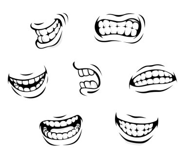 Cartoon expressions clipart