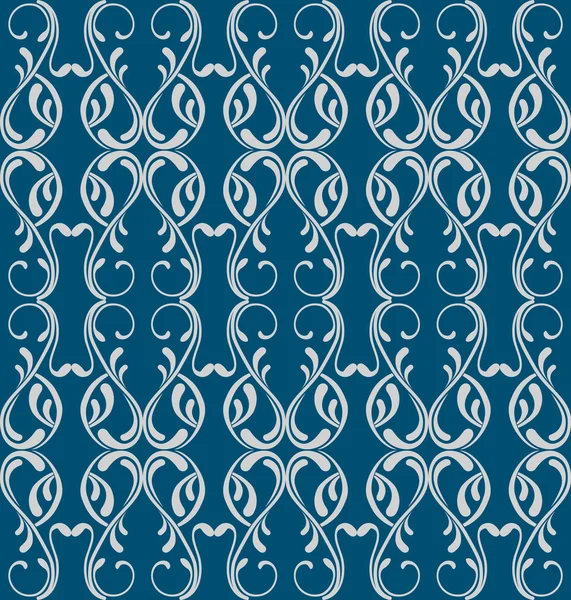 Bleu Victorien fond sans couture — Image vectorielle