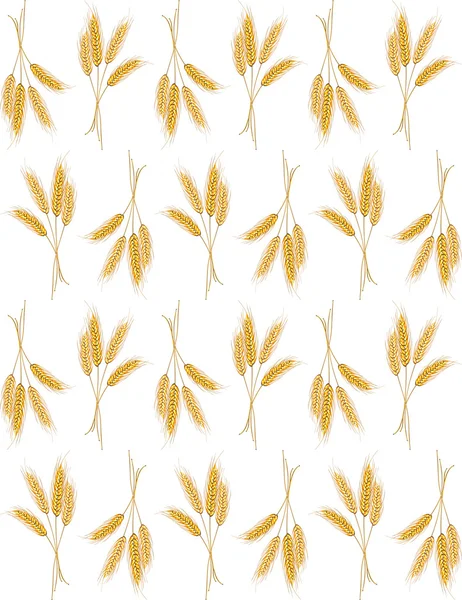 无缝背景与小麦的耳朵 — 图库矢量图片