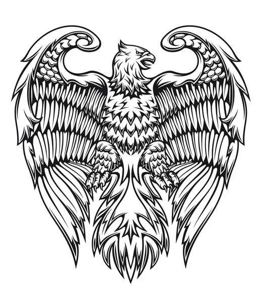 Powerful eagle or griffin — Stock Vector