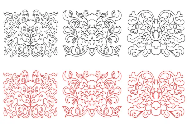 Floral embellishments — Stock Vector