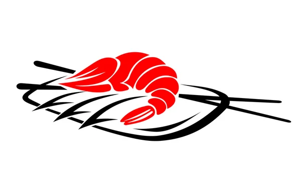 Shrimp seafood — Stock Vector