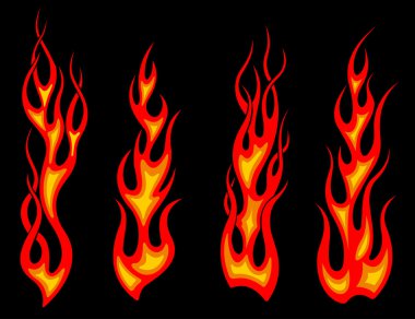 Tribal tattoo flames clipart