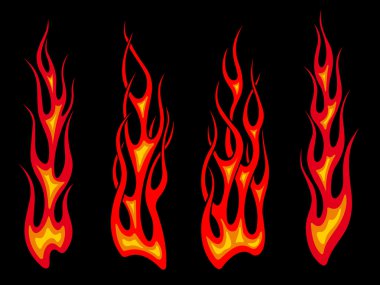 Long tribal flames clipart