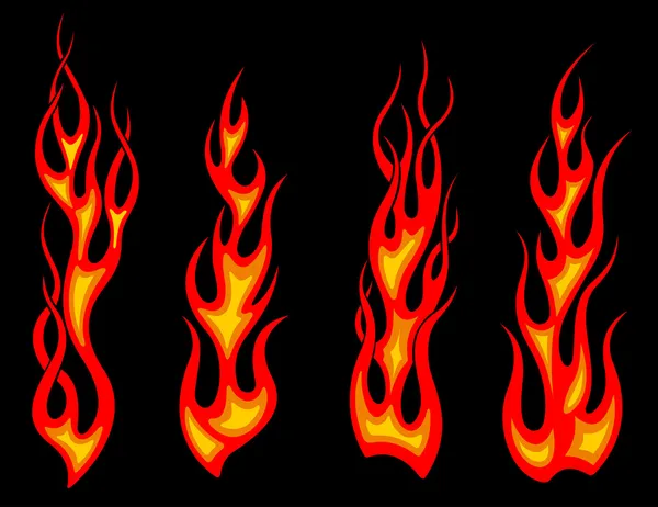 Tribal tattoo flames — Stock Vector