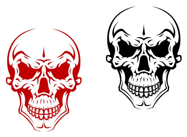 人間の頭蓋骨 — ストックベクタ