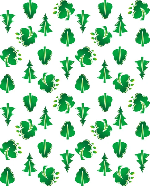 Arrière-plan transparent vert arbre — Image vectorielle