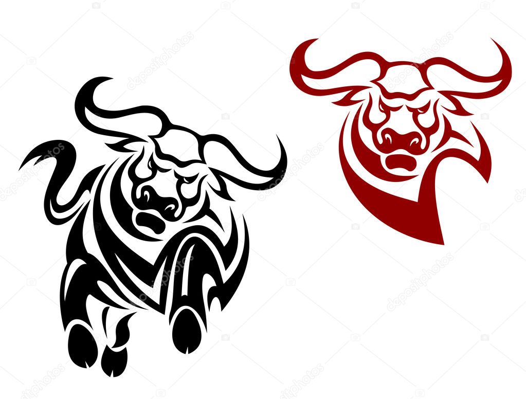 Bull and buffalo mascots