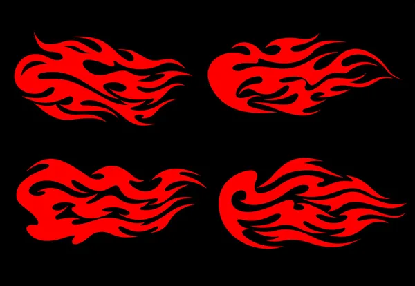 Tatuaggio fiamme di fuoco — Vettoriale Stock