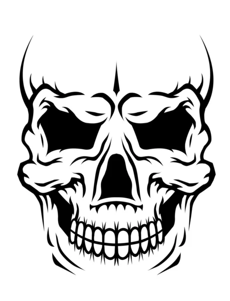 Peligro cráneo humano — Vector de stock