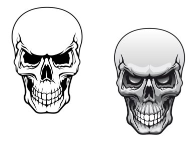 Human skulls clipart