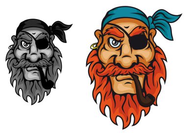 Old pirate captain clipart