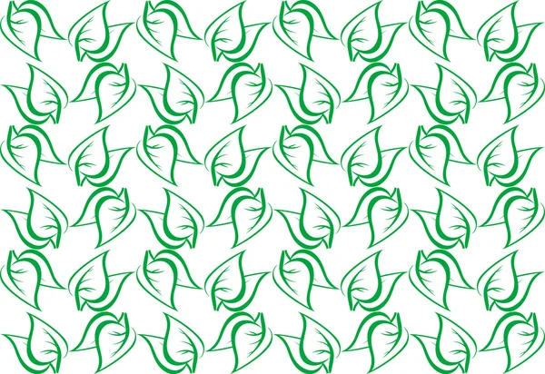 Bezešvé pozadí zelené listy — Stockový vektor