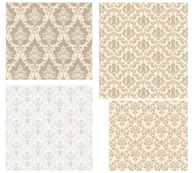 seamless damask pattern clipart