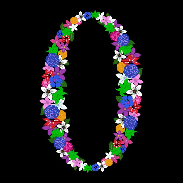 Floral numeral — Stock Vector