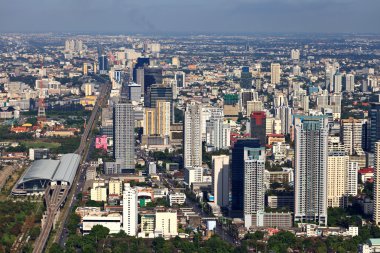 bangkok şehrinde havadan görünümü
