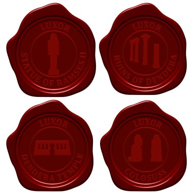 Egypt sealing wax stamp set clipart