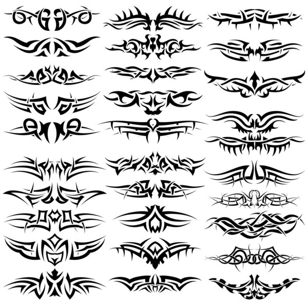 Tattoos set — Stock Vector