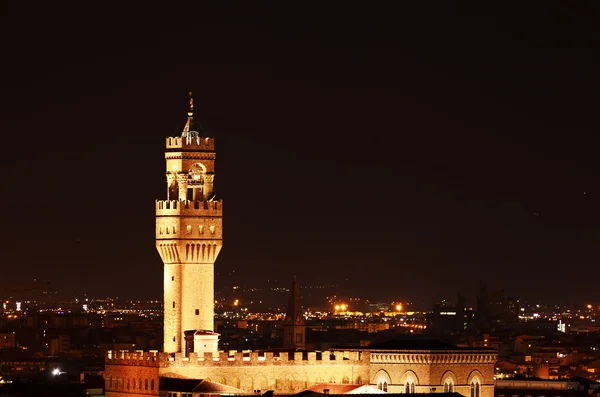 Palazzo Vecchio in the Night — Stock Photo, Image