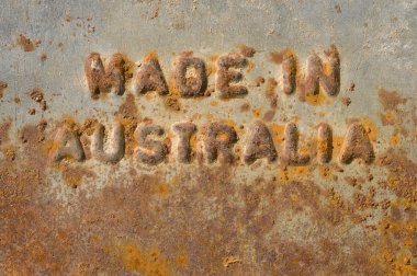 Rusty Made in Australia clipart