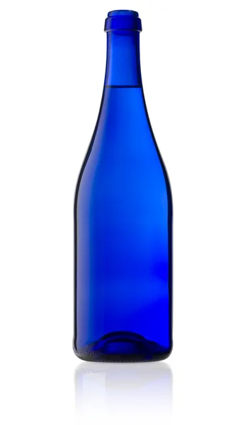 Blue Glass Wine Bottle — Stock Photo, Image