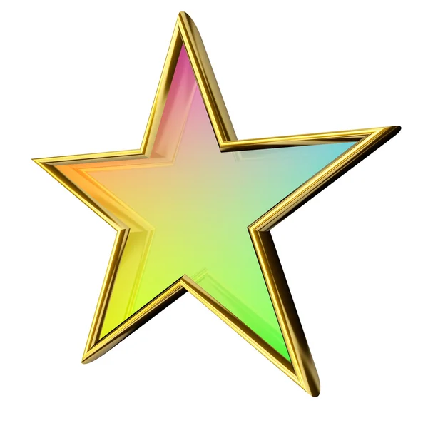 Semi Tranparent Rainbow Star — Stock Photo, Image