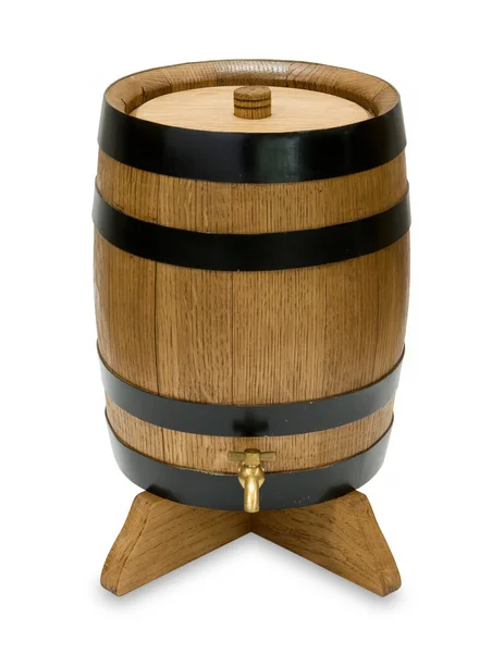 Pequeno barril de vinho de carvalho — Fotografia de Stock