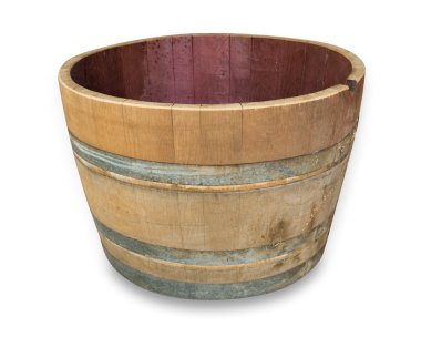 Isolated Half Wine Barrel clipart