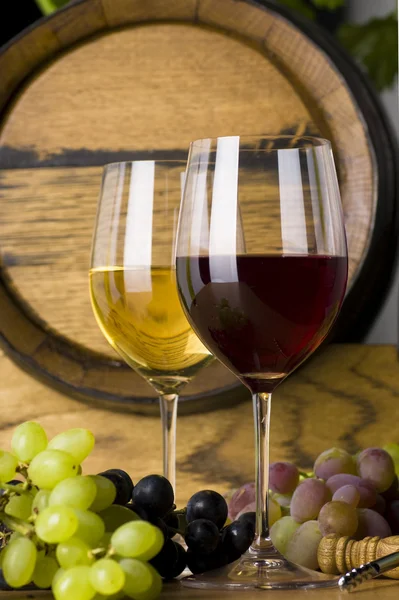 Glas rode witte wijn — Stockfoto