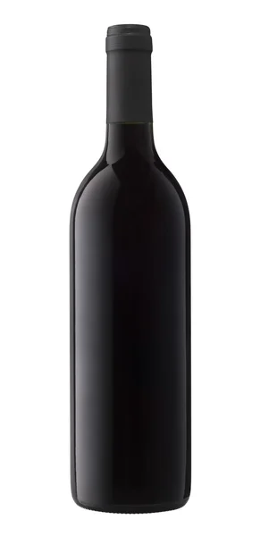 Botella de vino en blanco aislada —  Fotos de Stock