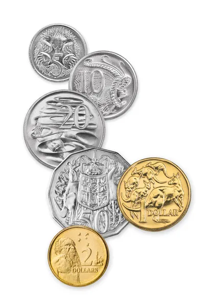 Αυστραλιανή κέρματα Εικόνα Αρχείου
