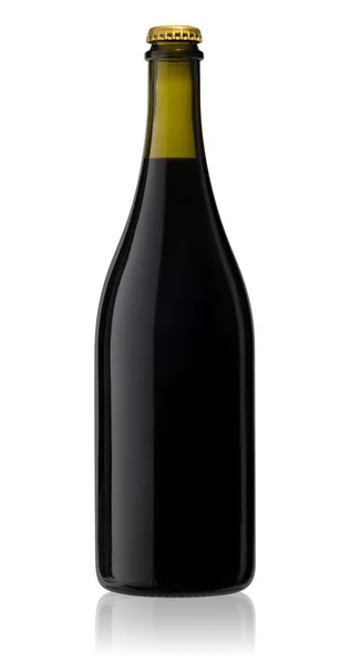 Izole köpüklü şarap şişe — Stok fotoğraf