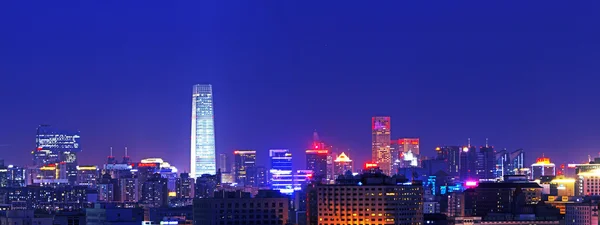 Pekińskiej dzielnicy finansowej, w nocy — Zdjęcie stockowe