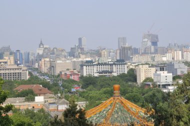 oude en moderne gebouw in Peking