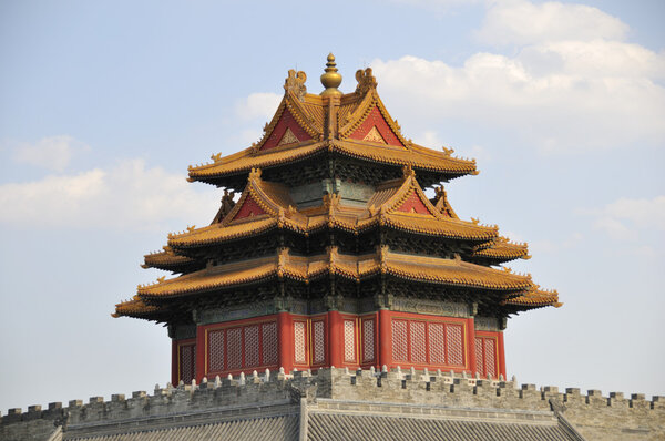 The turrets of the Beijing Forbidden City