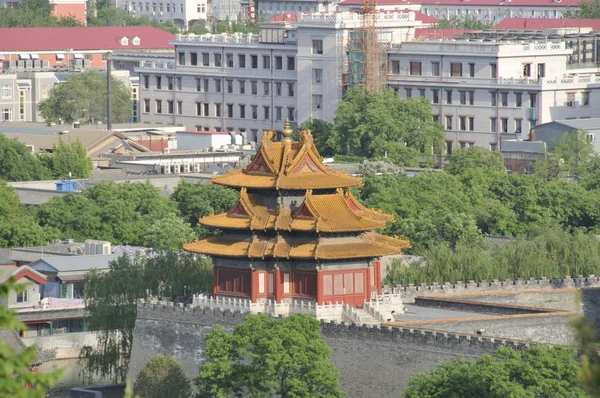 Stock image Forbidden City and modern buildings