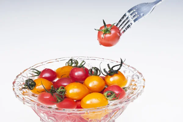 그릇에 cherry_tomatoes — 스톡 사진
