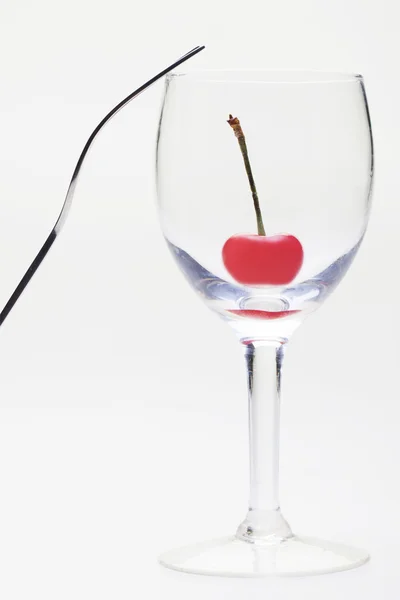 A Cherry in the glass — Stock Photo, Image
